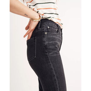 Madewell The Perfect Summer Jean in Crawley Black Wash H2291 Black Jeans Size 28